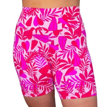 Imagem de Short de Piscina Feminino Bermuda de Praia Plus Size Estampada Uv+ Pol
