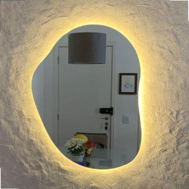 Imagem de Espelho Grande Led Decorativo Banheiro Fonte Bivolt 93X73