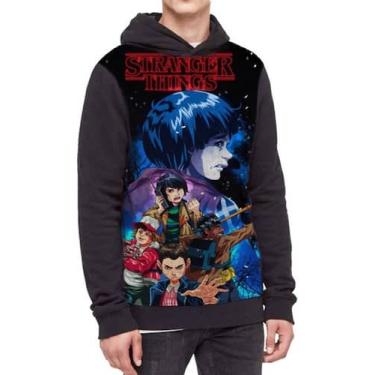 Imagem de Moletom Com Capuz Stranger Things Ref:86 - smoke, Preto, GG