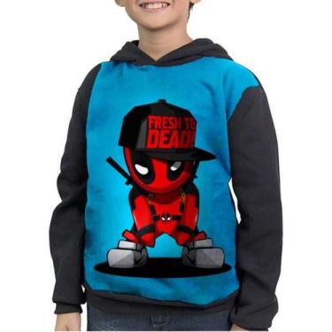 Imagem de Moletom Infantil Desenho Deadpool Kids Cartoon - smoke, Preto, 2
