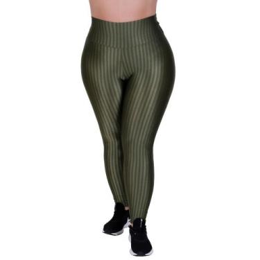 Imagem de Calça Plus Size de Academia Moda Fitness Feminina Legging 3D Cintura A