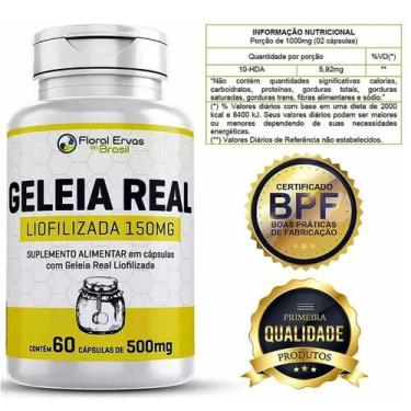 Imagem de Geleia Real Liofilizada 150 mg 180 cápsulas 500mg 3 x 60 cápsulas - Fl