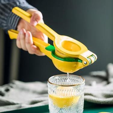 Imagem de Espremedor de limão 2 em 1 de metal, espremedor manual de extração máxima resistente, espremedor de limão, espremedor manual de limão cítrico