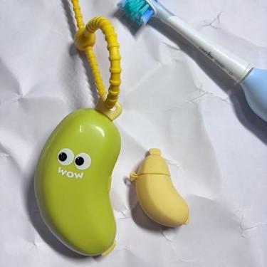 Imagem de Suporte de escova de dentes em forma de banana com pequena caixa de armazenamento, design divertido adequado para viagens em casa, um ótimo presente