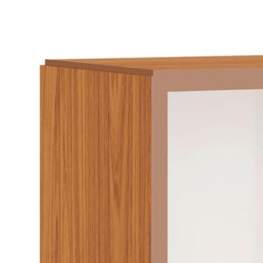 Imagem de Nicho Retangular Decorativo, MDP 15mm, 48x40cm, com Divisória, Pronto Para Instalar (Freijo)