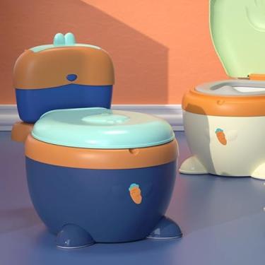Imagem de Generic Vaso Sanitário para Treinamento de Penico para Bebês, Portátil Simulado para Crianças Com Almofada de PU Espessada, Sensação Real de Penico (Azul)