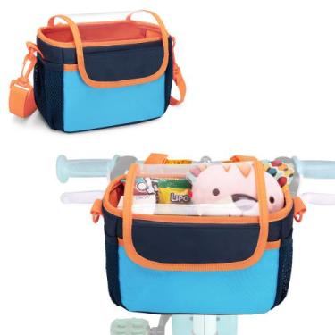 Imagem de Cesta de bicicleta infantil GRAOSO azul 20x10x15cm resistente à água