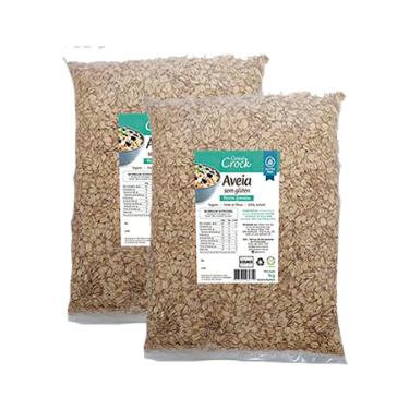 Imagem de Kit 2X: Aveia em Flocos Grossos Sem Glúten Leve Croc 1kg