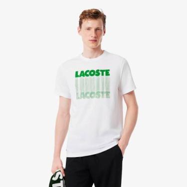 Imagem de Camiseta Ultra-Dry Estampa Esportiva - Lacoste, XL, Branco puro