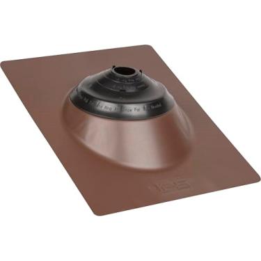 Imagem de Water-Tite 81890 Multitamanho 4N1 Piscando no telhado, base de aço galvanizado de 30 x 40 cm com colar de PVC, para tubos de 3,5 a 10 cm, marrom