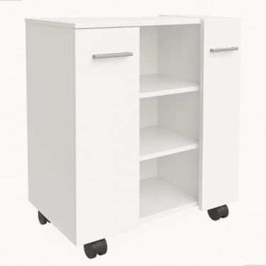 Imagem de Armário Gabinete de Banheiro Para Pia de Coluna Premium - Móveis(Branco)