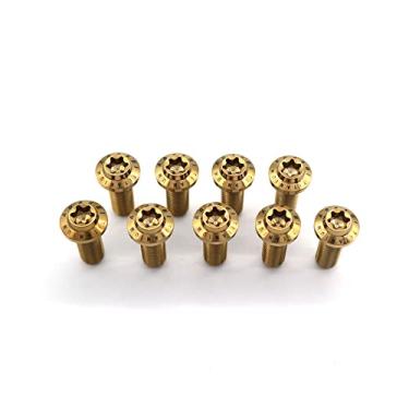 Imagem de Parafusos de montagem de discos de freio dianteiro Arashi para BMW F750GS F850GS ABS 2018-2021, R1100GS 94-06, R1150GS 99-01, R1200GS 13-18, R1250GS 19-22 Parafusos Torx cônicos de titânio M8x22 ouro