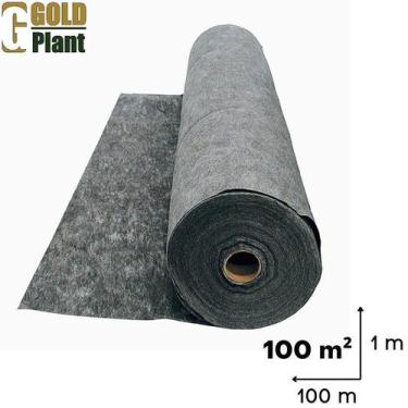 Imagem de Manta geotextil bidim drenagem Cinza tamanho 100 m² 100X1mts - Gold Pl