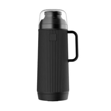 Imagem de Garrafa Térmica Mundial Termolar Preta 1 Litro, Preto, 1L