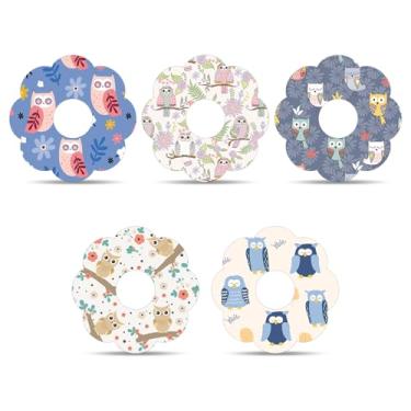 Imagem de 25 Adesivos para Libre 2, Capas Respiráveis e à Prova D'água Sensor CGM Adesivos Fofos Monitor de Açúcar No Sangue com Estampa de Coruja Acessórios para Libre 2 (5 estilos)