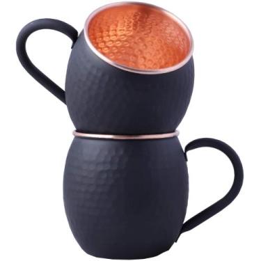 Imagem de Copo para beber STAGLIFE, canecas de cobre fosco de 16 onças, conjunto