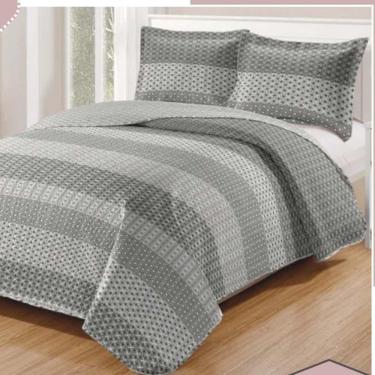 Imagem de Kit Cobre Leito Colcha Daily King 3 Peças Dupla Face Estampado - Modelo 69 - 100% Poliéster