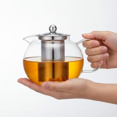 Imagem de Bule de Vidro em Borossilicato para Chá 600ml com Infusor