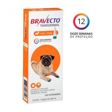 Imagem de Antipulgas e Carrapatos Transdermal Msd para Cães 4,5 a 10Kg Bravecto