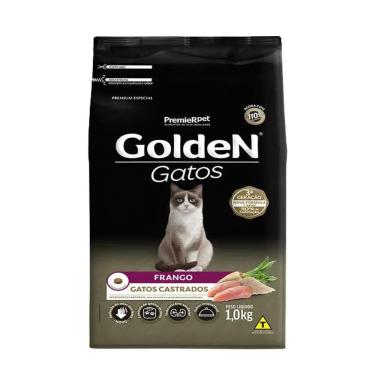 Imagem de Ração pra Gatos Adultos Castrados Golden Frango 1kg