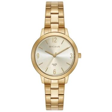 Imagem de Relógio Seculus Feminino Ref: 44310lpsvda1 Casual Aço Dourado