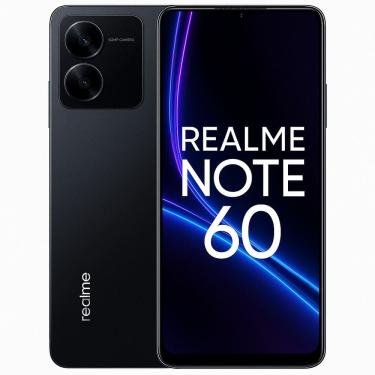 Imagem de Smartphone Celular Realme Note 60,128GB,4GB RAM,Tela 6,78,Android 14,Cam 50MP,Bateria 5000mAh,Dual SIM, Preto