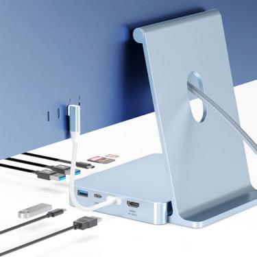 Imagem de Hub USB C para iMac de 24 polegadas 2021/2023/2024, hub USB iMac 8 em 1 com expansão SSD M.2 (SSD não incluído), com USB A/C 3.2 10 Gbps, SD/TF, HDMI iMacM1 M3 M4 acessórios para dock