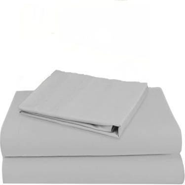 Imagem de THOR INSTRUMENTS Jogo de lençol solteiro 100% algodão natural tamanho GG - tecido acetinado macio, jogo de cama solteiro GG com bolsos profundos, respirável, refrescante e durável para dormitórios