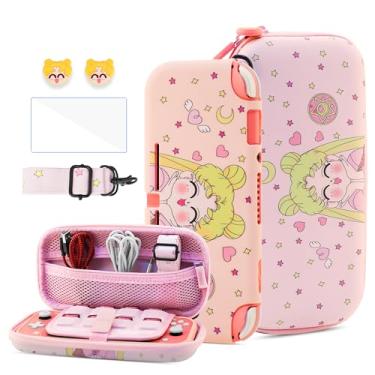 Imagem de HYPERCASE Pink Switch Lite Case Protector with Cute Carrying Case for Nintendo Lite Console&Accessories, Softshell TPU Switch Lite Cover, Screen Protector, Shoulder Strap & 2 Thumb Grips
