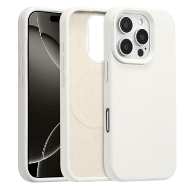 Imagem de UCASONG Capa magnética para iPhone 16E de 6,1 polegadas, capa de silicone líquido premium, [compatível com Magsafe] [forro de microfibra macia antiarranhões], capa de telefone fina e à prova de choque