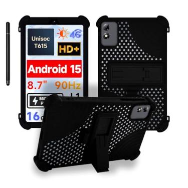 Imagem de Capa para tablet BNCF Bpad Mini SE 64 Android 15 de 8,7 polegadas, capa protetora de silicone macio, adequada para crianças, capa para tablet com suporte ajustável, 4 cantos espessos à prova de choque