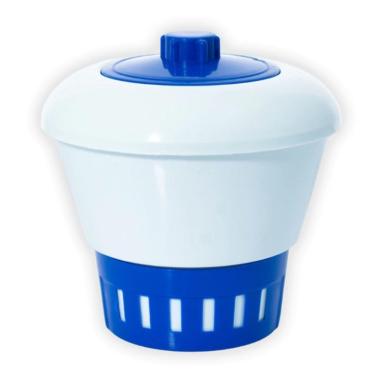 Imagem de Clorador + 1 kg Cloro Pastilha para Piscina - 5 Pastilhas de 200g + Dosador de Cloro Flutuante