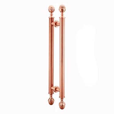 Imagem de STXYANGV Maçaneta de porta de entrada moderna Puxador de porta push-pull, 20/24/27/31/35/39/43/119.4 cm de comprimento, maçaneta de porta de chuveiro de vidro redonda, puxadores de porta de celeiro