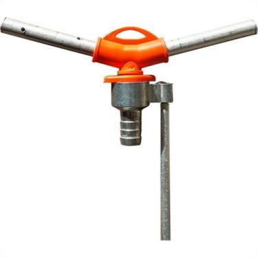 Imagem de Irrigador Garden Giratorio 1/2'' 2Hastes Aluminio Com Suporte 13705E