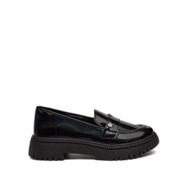 Imagem de Sapato Mocassim Infantil Pink Cats Verniz Preto-Feminino