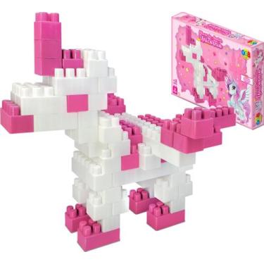 Imagem de Brinquedo Infantil Educativo Blocos de Montar Unicornio - GGB Brinqued