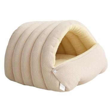 Imagem de MotiveTech Toca para animais de estimação: Macia, Prática, Lavável, Abrigo para Gatos, Presente Ideal, Cama Confortável para Animais de Estimação, Suprimentos em, White L