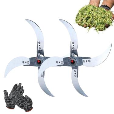 Imagem de Cortador de Relva Caseiro | Triturador De Relva - Ferramentas com 12 Furos para Montagem em Quintal, Pátio, Relvado e Jardim