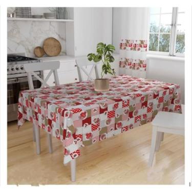 Imagem de Toalha de Mesa Grande Oxford 350x140 para Mesa Rústica 10 a 12 Lugares Lisa ou Estampada Decorativa (CUP CAKE)
