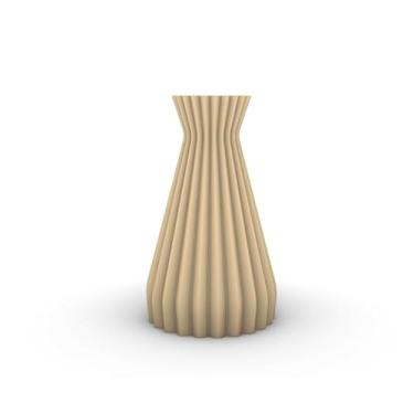 Imagem de Vaso Cachepot Decorativo Escandinavo Nórdico com Laço – Estilo Moderno para Sala Quarto ou Escritório (Bege,15cm de altura)