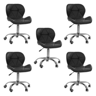 Imagem de Cadeira Office Eiffel Slim Oficial Giratória - Oficial Webshop, Preto,