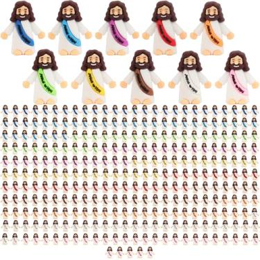Imagem de HSDJLXZ Pacote com 310 Estatuetas do Pequeno Jesus a Granel, Bolso Jesus Loves You, Figuras Pequenas de Jesus para Presentes de Batismo (Médio)