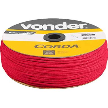 Imagem de Vonder, Corda Multifilamento Trançada 3,0 Mm X 625 M, Vermelha, Em Carretel.