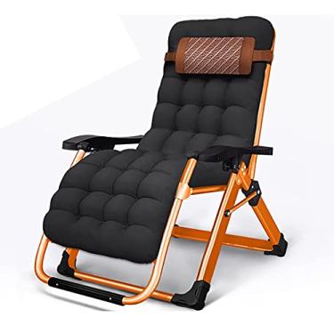 Imagem de LMJYU Cadeira de praia portátil super largura 55 cm dobrável gravidade zero, espreguiçadeira, para pessoas resistentes, poltrona reclinável de piscina/exterior, suporta 400 kg