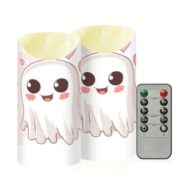 Imagem de Wassud Pacote com 2 velas sem chama para o Dia dos Namorados Forever Love com controle remoto, velas realistas cintilantes com temporizador, velas decorativas para Natal, casamento, festa, decoração