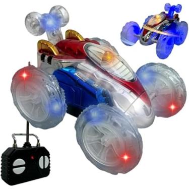Imagem de Carro Maluco Controle Remoto Dasher 360° com Luzes LED Brinquedo Infantil Faz Barulho Da Cambalhota