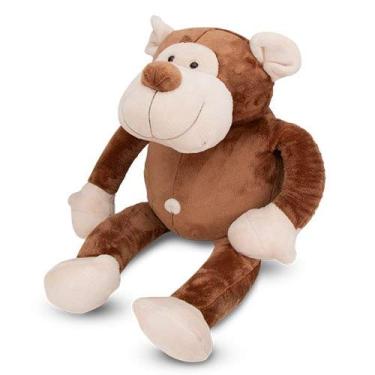 Imagem de Macaco de Pelúcia Paixão Marrom 70 cm Antialérgico