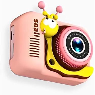 Imagem de Câmera Fotográfica Digital Infantil com Capa Anti-Queda Perfeito para Estimular a Criatividade, Diversão e Aprendizado Seguro dos Pequenos! Perfeita para Aventuras (Rosa)