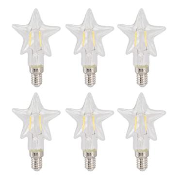 Imagem de aqxreight 1Pc E14 Base Lâmpada Bulbo Transparente Pentagrama FORMA 2700K OLHO Decorativo Lâmpada LED .8W Bulbo Flicker Retro é FORMA Moda OLHO LED Visão Retro ÚNICA