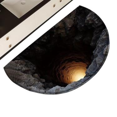 Imagem de Tapete 3D Ilusão de Ótica | Tapete Absorvente Não Escorregadio e Lavável - De Porta Com Efeito Buraco 3D | Para Quarto Sala Cozinha Interior Exterior Escritório Dormitório Apartamento Hotel